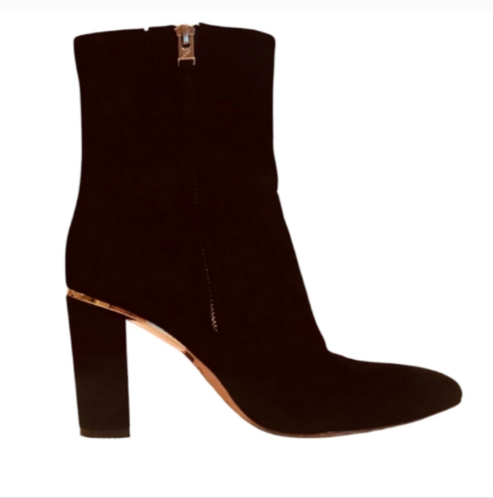 Brian Atwood Elegant Black Heeled Boots